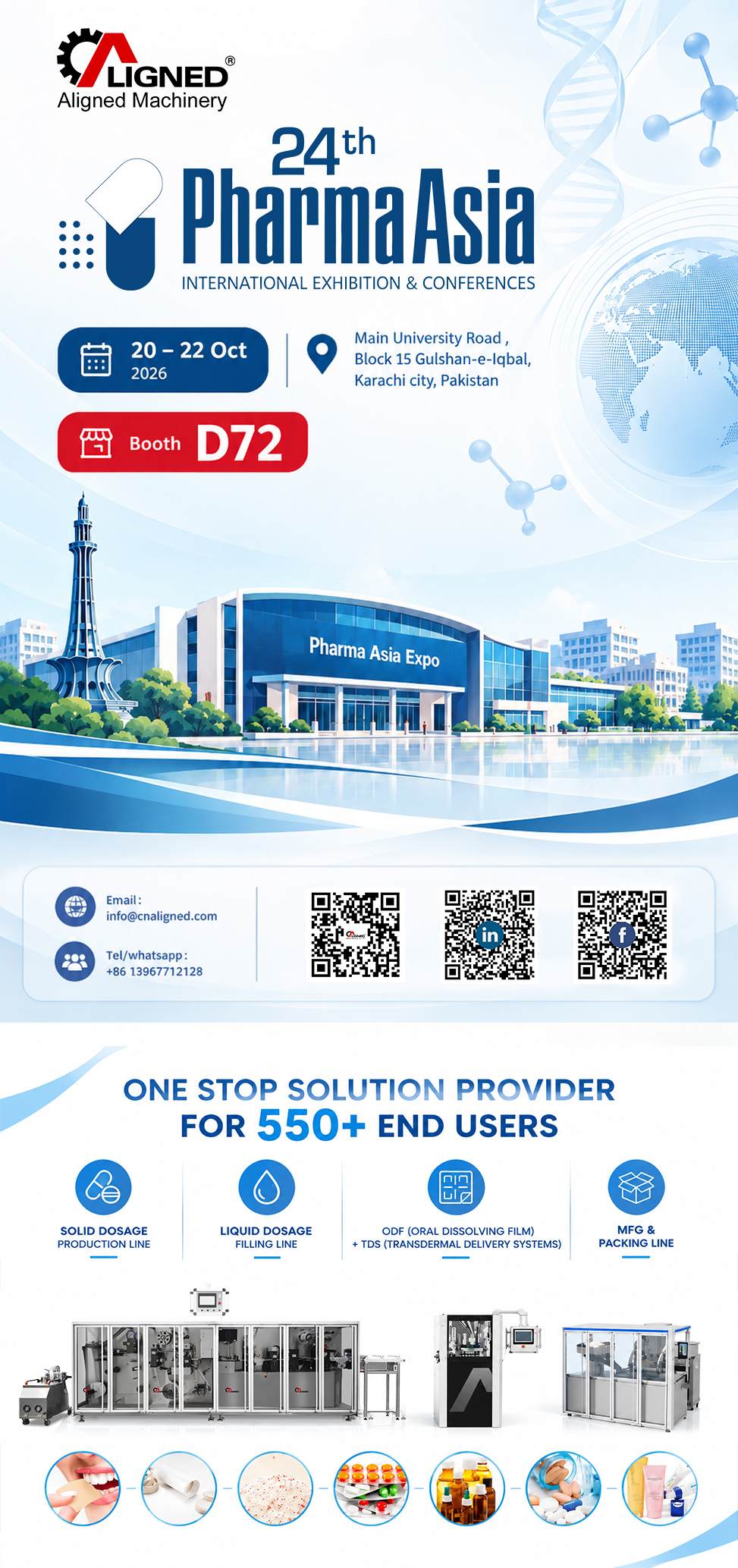 Aligned Machinery Heads to Karachi for the 24th Pharma Asia International Exhibition
